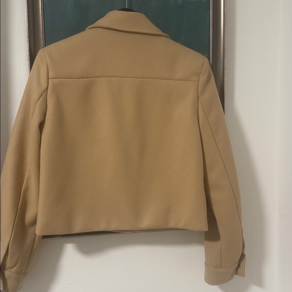 NWT Beige Button Jacket - Picture 2 of 6
